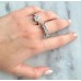 Ασημένιο μονόπετρο δαχτυλίδι 925 με ζιργκόν